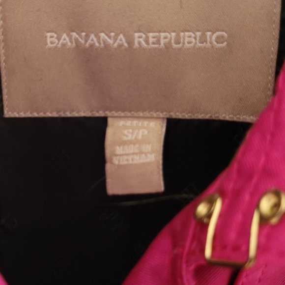 Banana Republic Fuchsia Pink Short Cotton Peacoat US S - Picture 2 of 12
